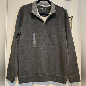 Walter Hagen Perfect 11 Pique Fleece Midweight 1/4 Zip Golf Pullover Black S